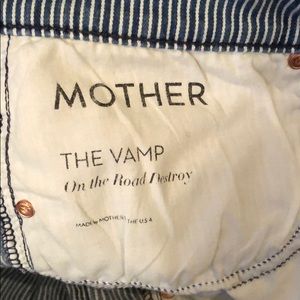 Mother the vamp pinstriped jeans